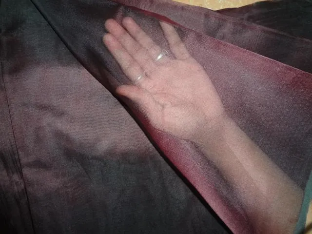 108 inches wide silk organza-wine black colour*