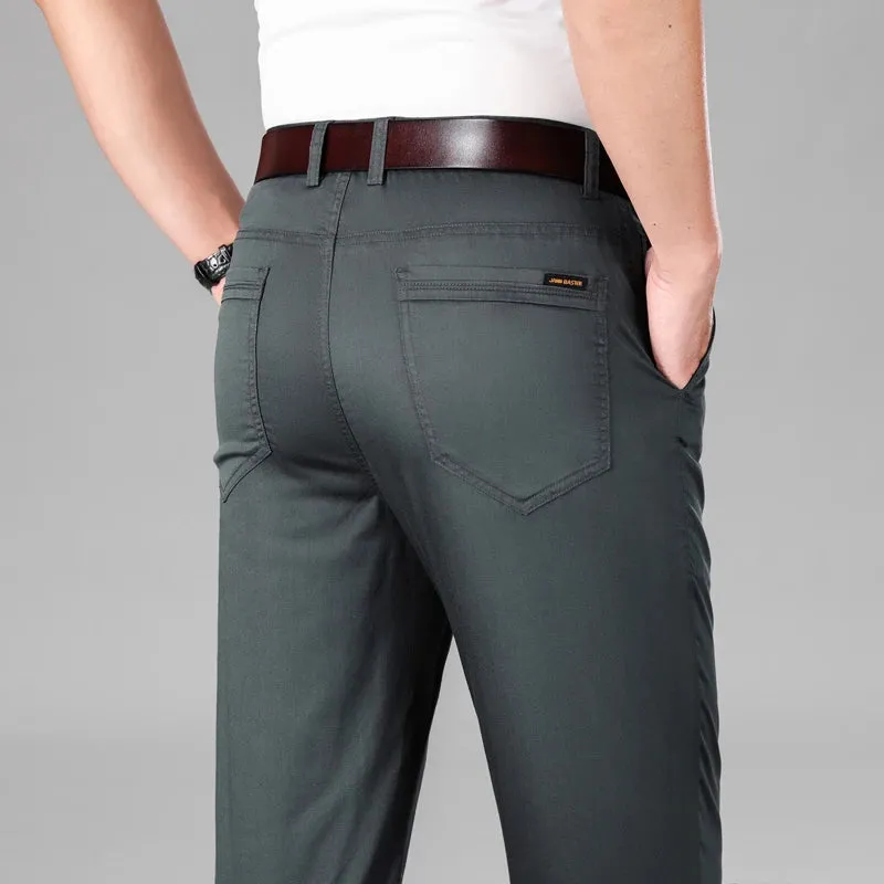 2Men's Business Thin Straight Casual Pants Classic Style