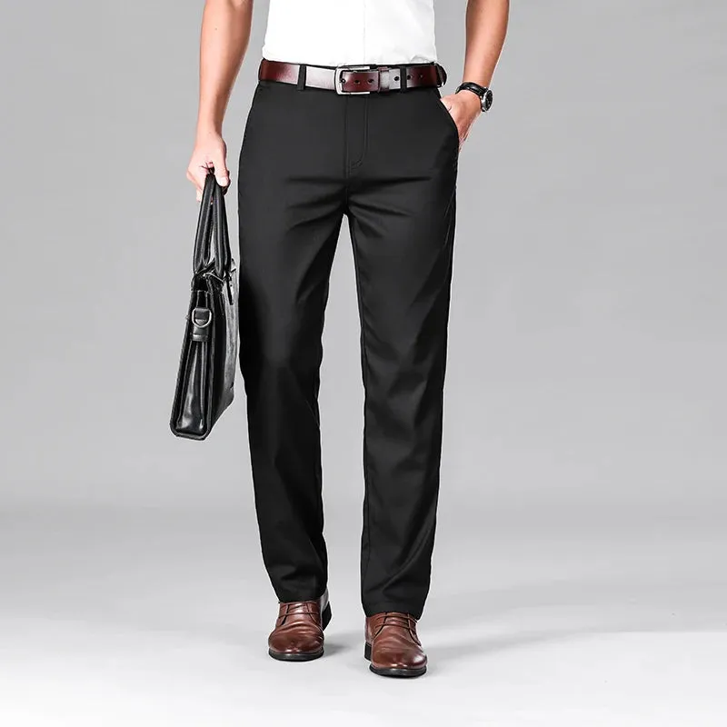2Men's Business Thin Straight Casual Pants Classic Style