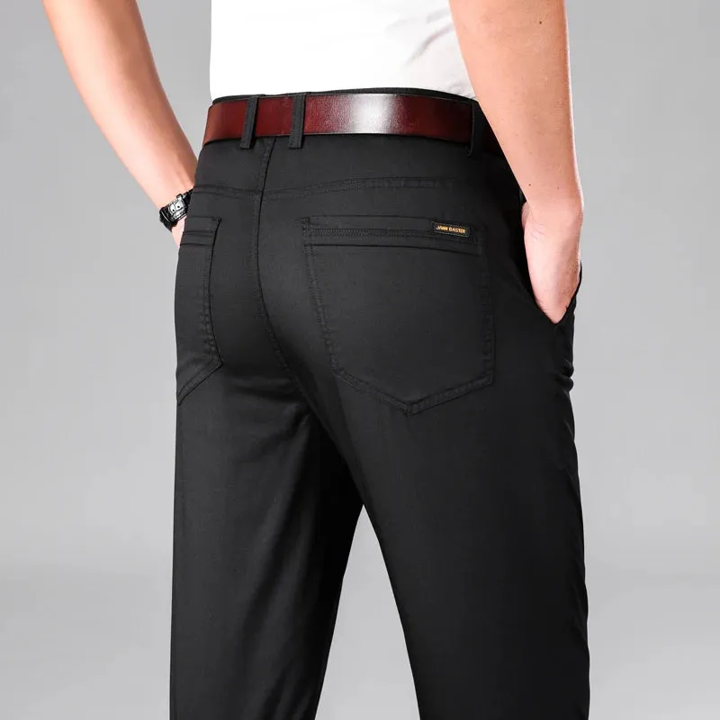 2Men's Business Thin Straight Casual Pants Classic Style