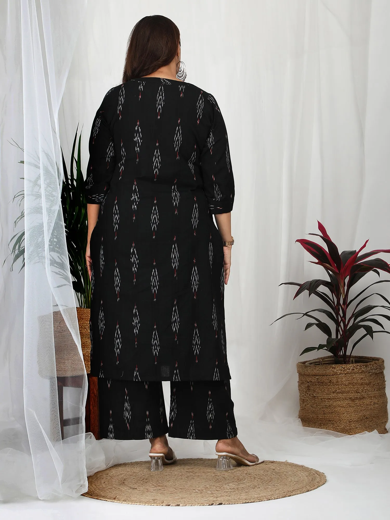 Aarohi Black Ikkat Cotton Co-ord