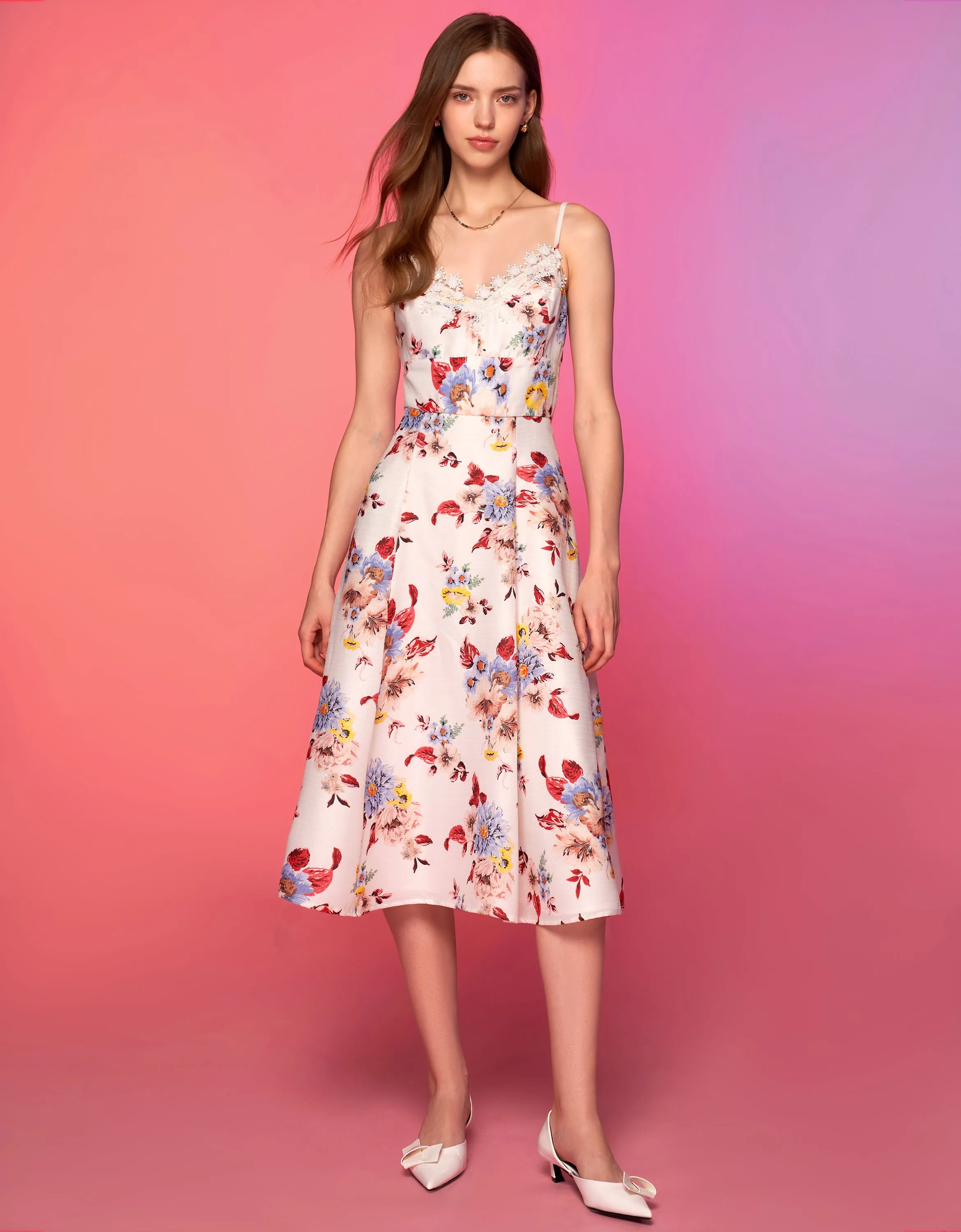 Art Print Strap Dress
