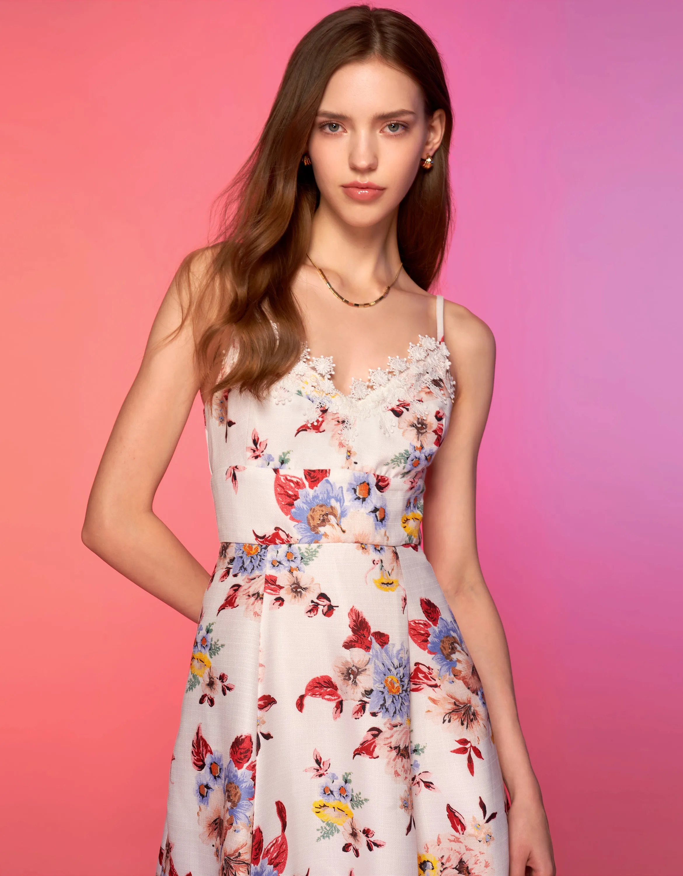 Art Print Strap Dress