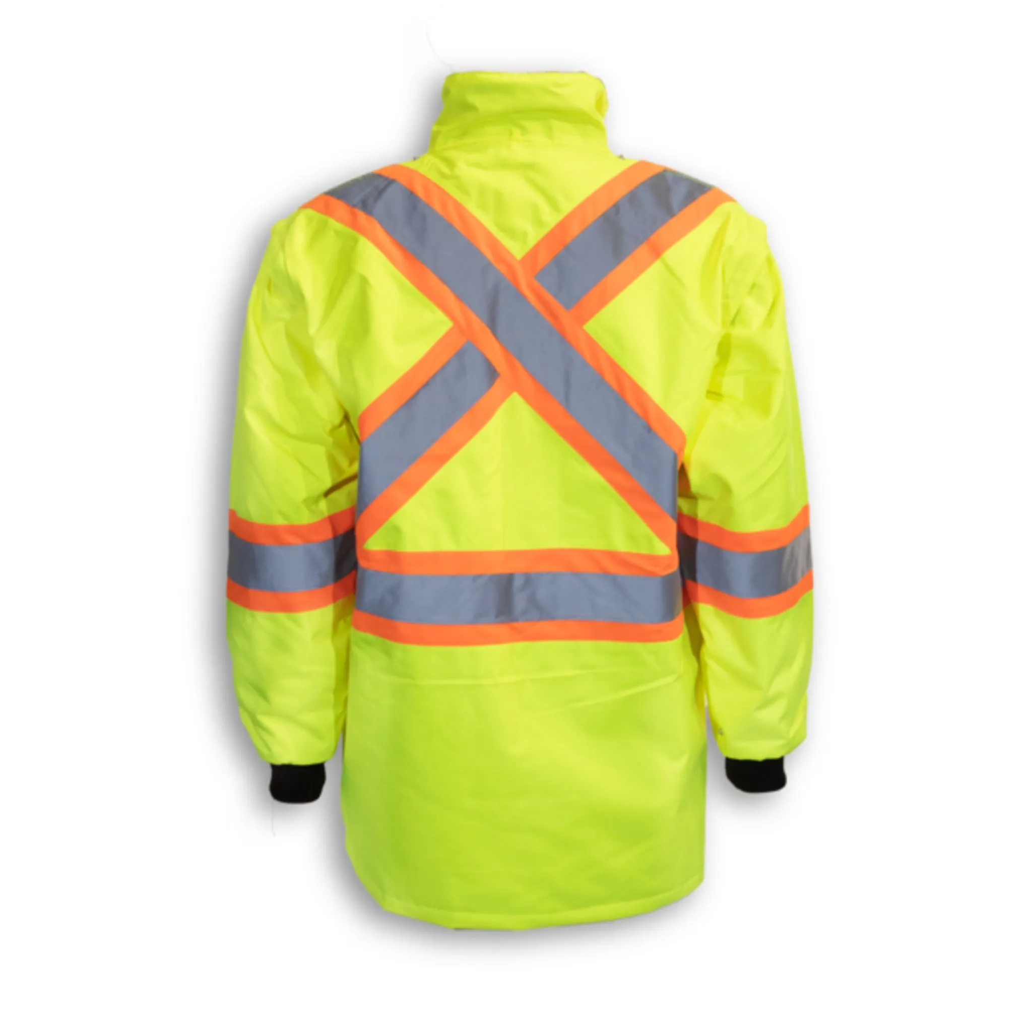Big K BK133 Men's CSA Safety Jacket 5-In-1 Waterproof with Removable Liner and Sleeves | 3M Reflective Tape | Multiple Pockets | All-Weather | Durable
