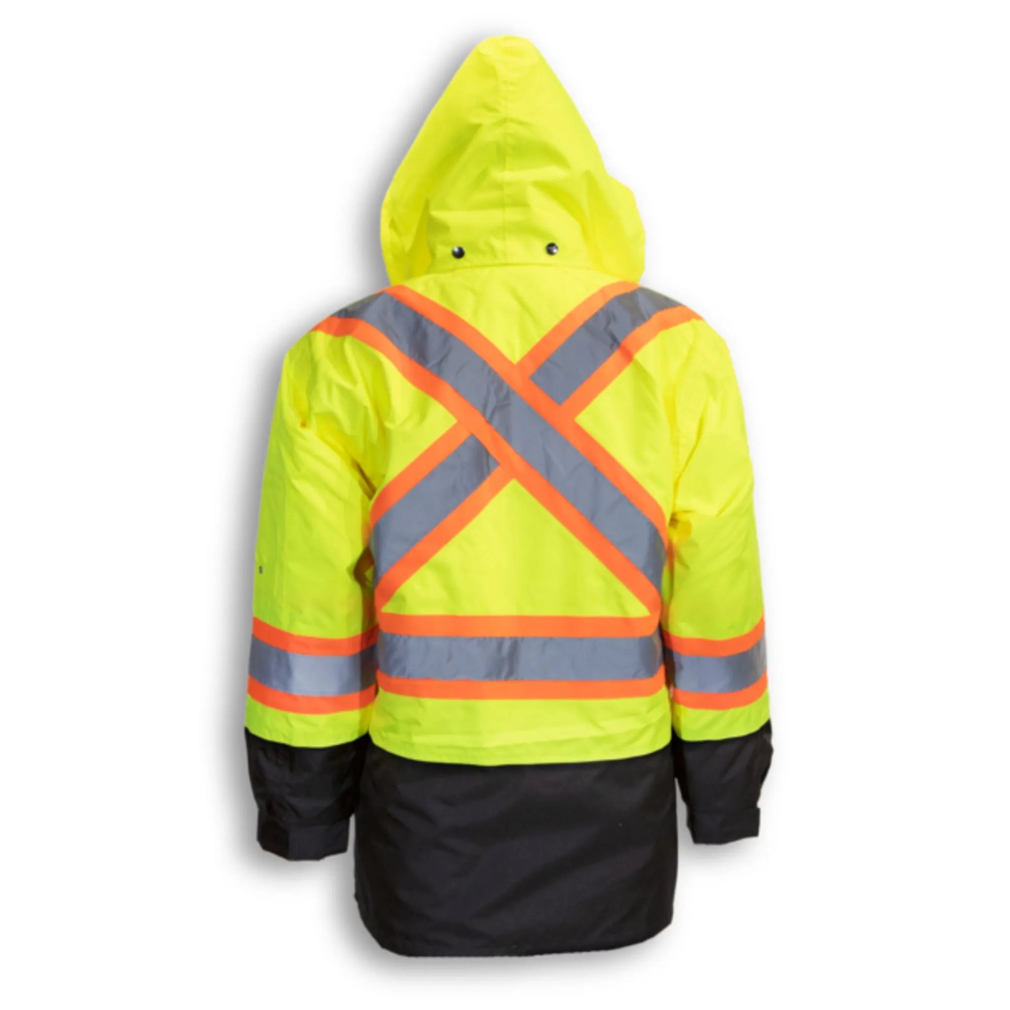 Big K BK133 Men's CSA Safety Jacket 5-In-1 Waterproof with Removable Liner and Sleeves | 3M Reflective Tape | Multiple Pockets | All-Weather | Durable