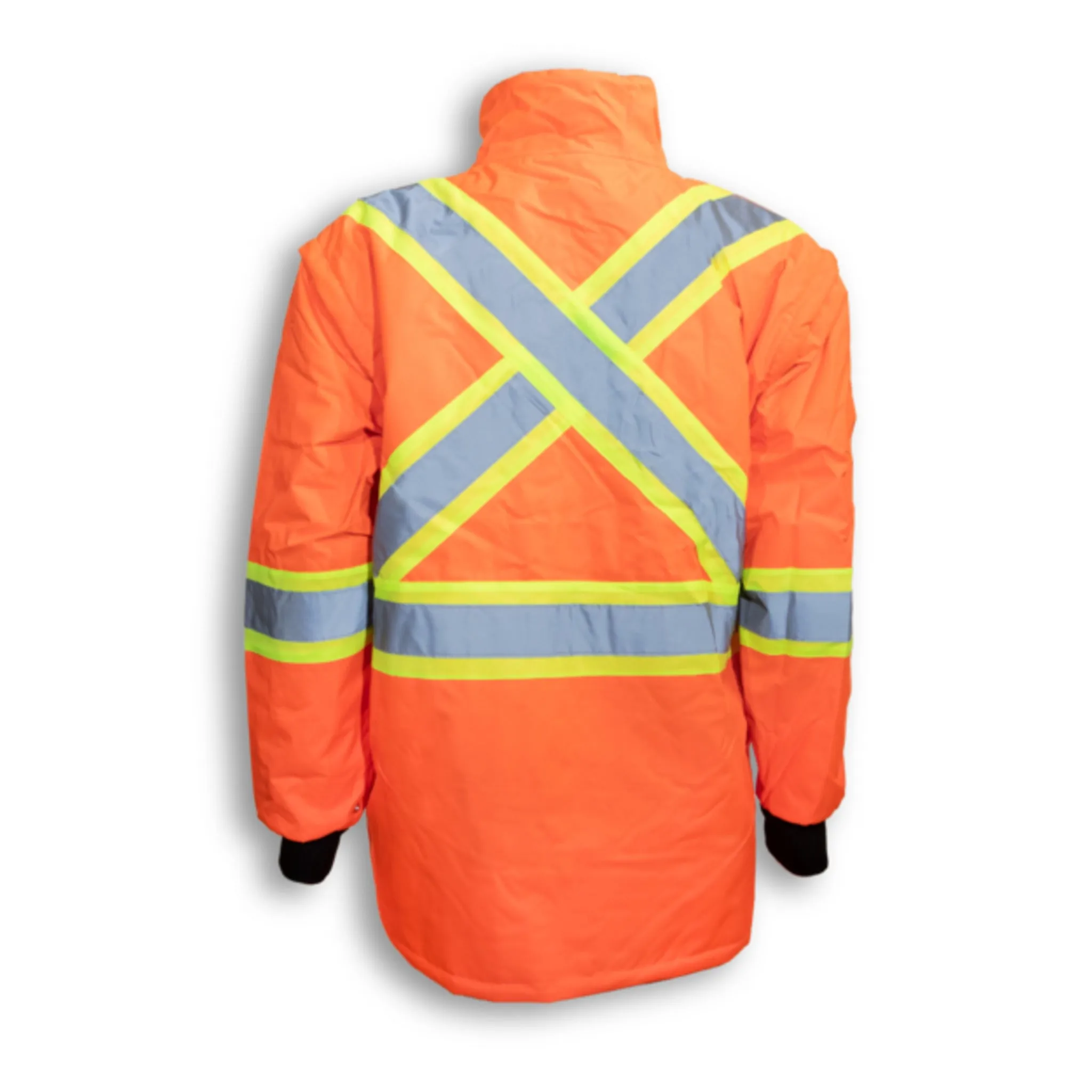 Big K BK133 Men's CSA Safety Jacket 5-In-1 Waterproof with Removable Liner and Sleeves | 3M Reflective Tape | Multiple Pockets | All-Weather | Durable