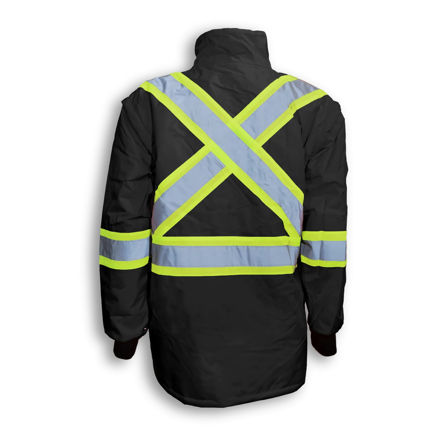Big K BK133 Men's CSA Safety Jacket 5-In-1 Waterproof with Removable Liner and Sleeves | 3M Reflective Tape | Multiple Pockets | All-Weather | Durable