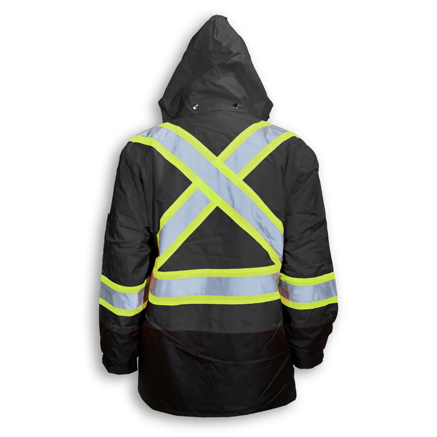 Big K BK133 Men's CSA Safety Jacket 5-In-1 Waterproof with Removable Liner and Sleeves | 3M Reflective Tape | Multiple Pockets | All-Weather | Durable