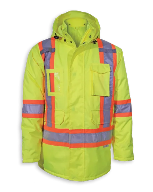 Big K BK463 Thinsulate Lined Waterproof Winter Safety Jacket | CSA Compliant, Detachable Hood, Storm Flap Zipper, Rated -40°C/-40°F