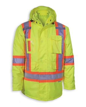 Big K BK463 Thinsulate Lined Waterproof Winter Safety Jacket | CSA Compliant, Detachable Hood, Storm Flap Zipper, Rated -40°C/-40°F
