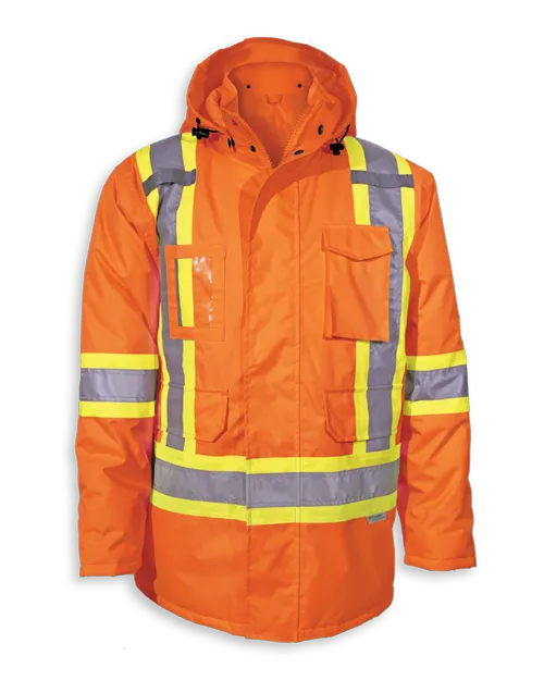 Big K BK463 Thinsulate Lined Waterproof Winter Safety Jacket | CSA Compliant, Detachable Hood, Storm Flap Zipper, Rated -40°C/-40°F
