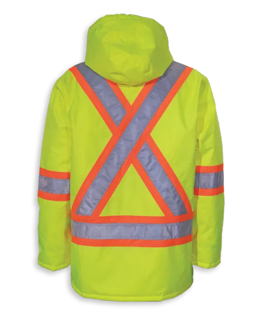Big K BK463 Thinsulate Lined Waterproof Winter Safety Jacket | CSA Compliant, Detachable Hood, Storm Flap Zipper, Rated -40°C/-40°F