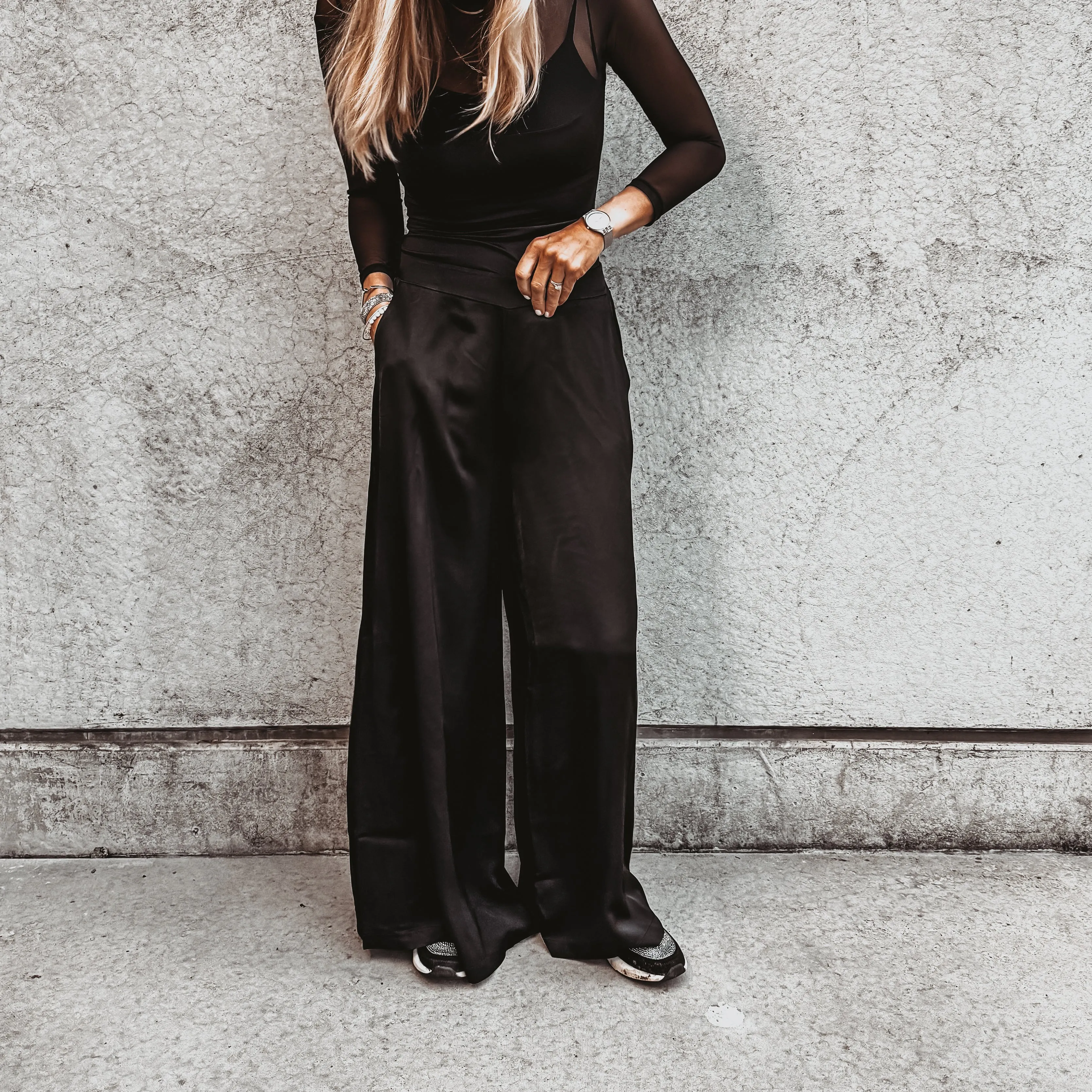 Black Radana palazzo pants