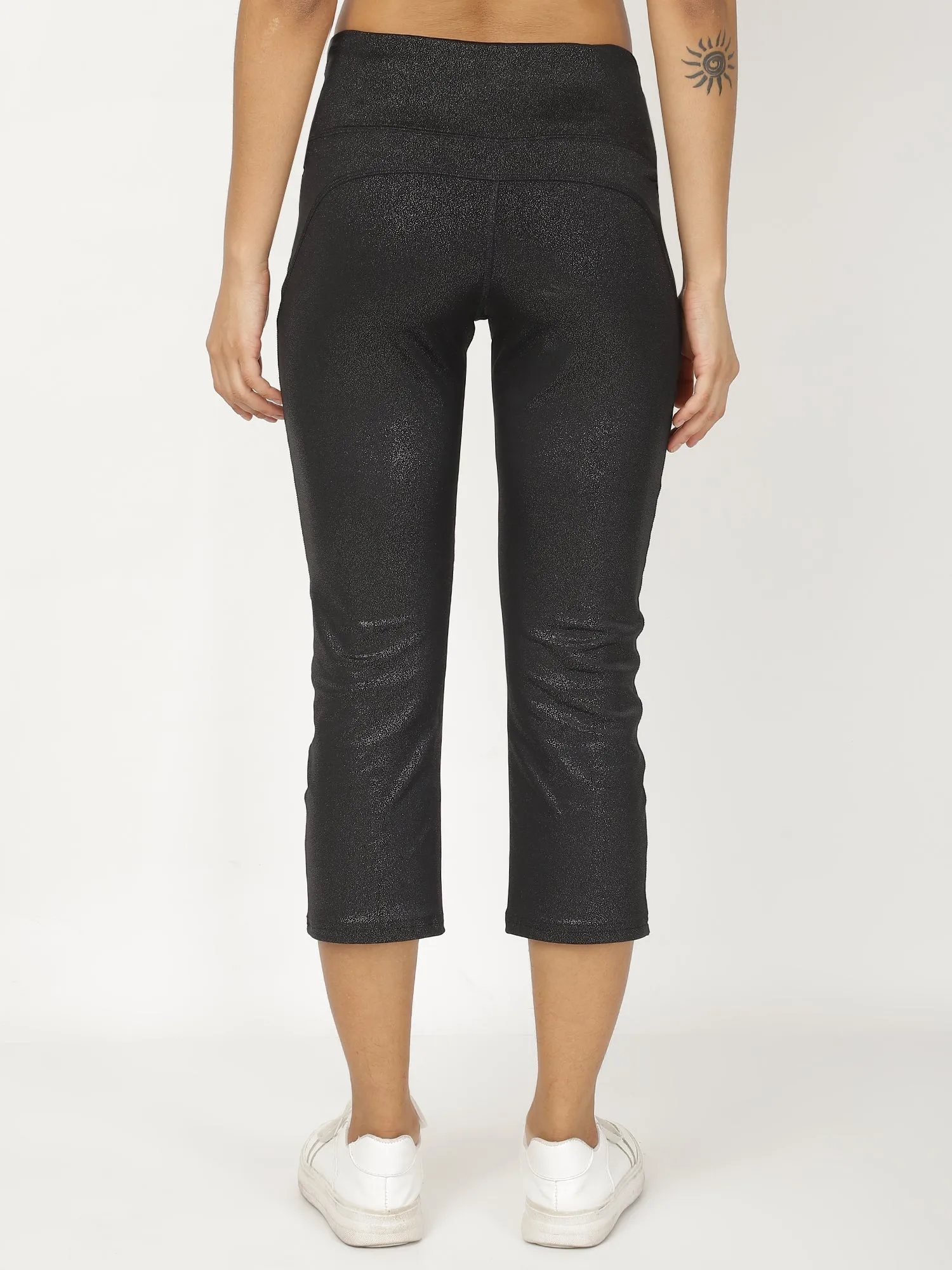 Black Shimmer Smart Pants