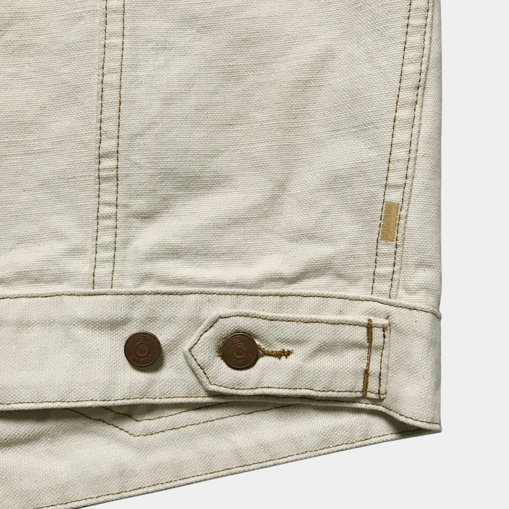 BZEN M.3127-THE CUT REGULAR FIT 2 POCKET BIKER'S VEST-12.5oz-E0 NATURAL