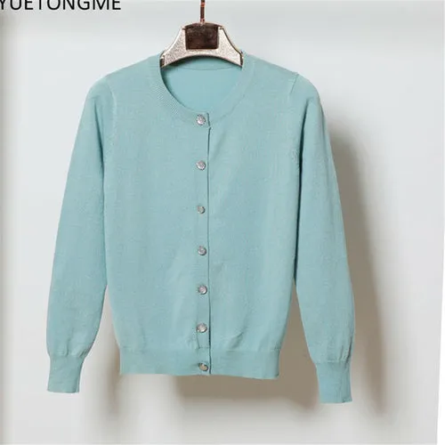 Cardigan Casual Long Sleeve Button