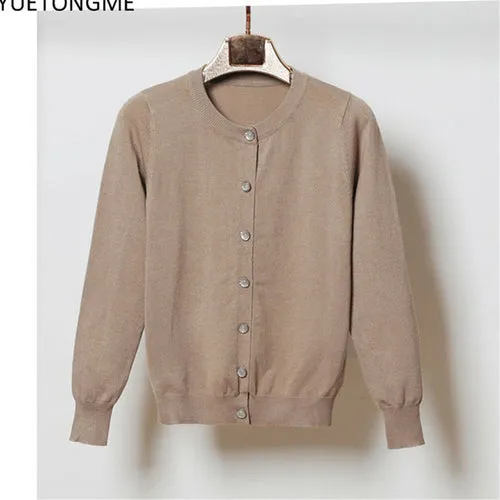 Cardigan Casual Long Sleeve Button