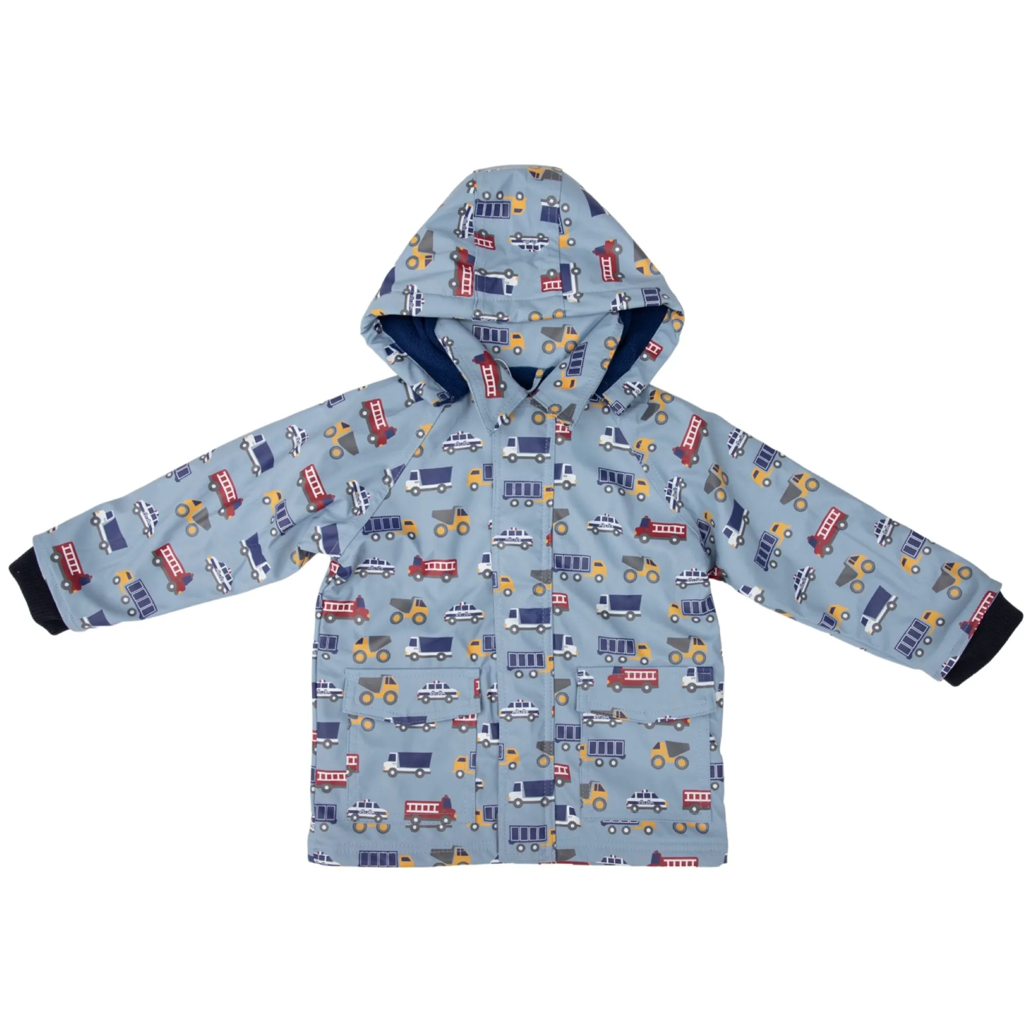 Cars and Trucks Raincoat Blue