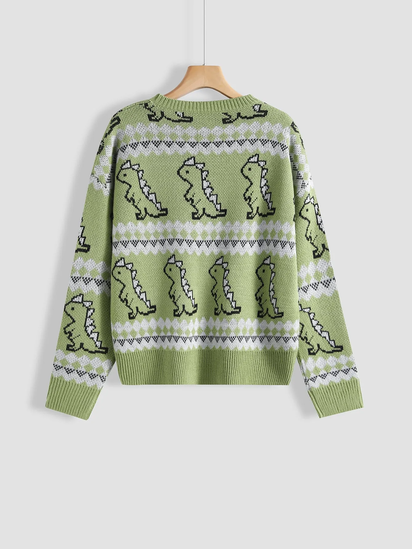 Casual Cartoon Long Sleeve Round Neck Regular Women Sweater