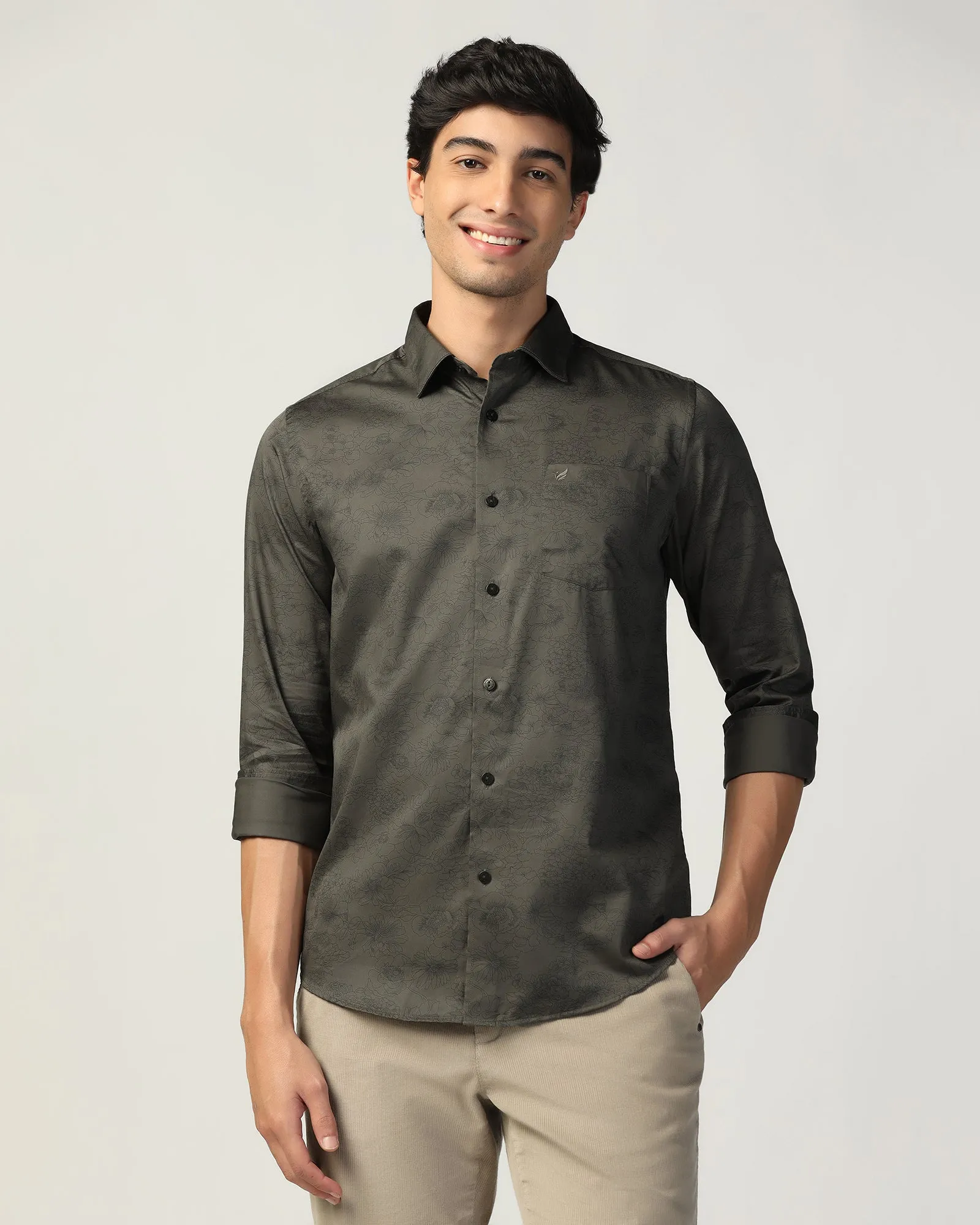 Casual Green Printed Shirt - Lara