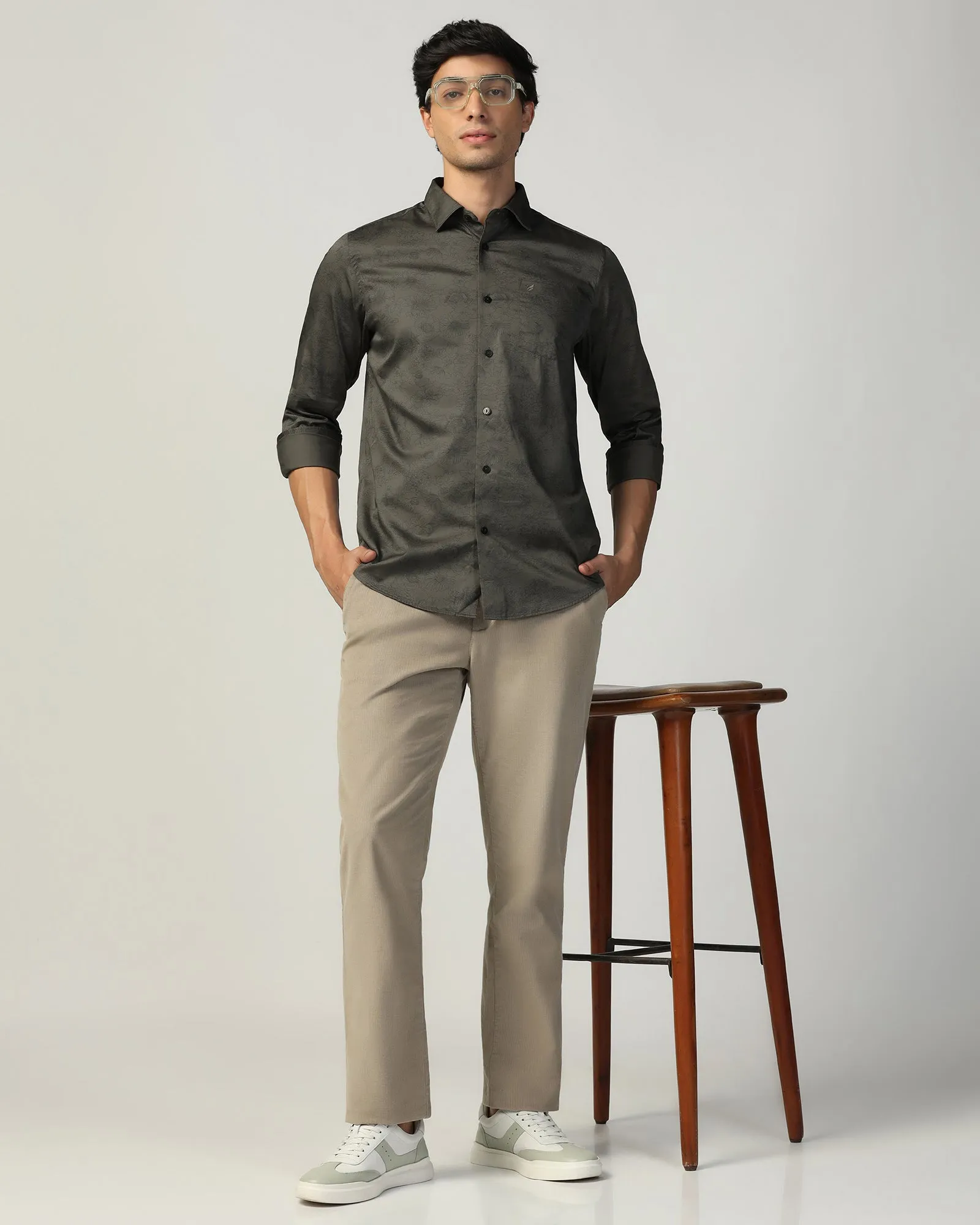 Casual Green Printed Shirt - Lara