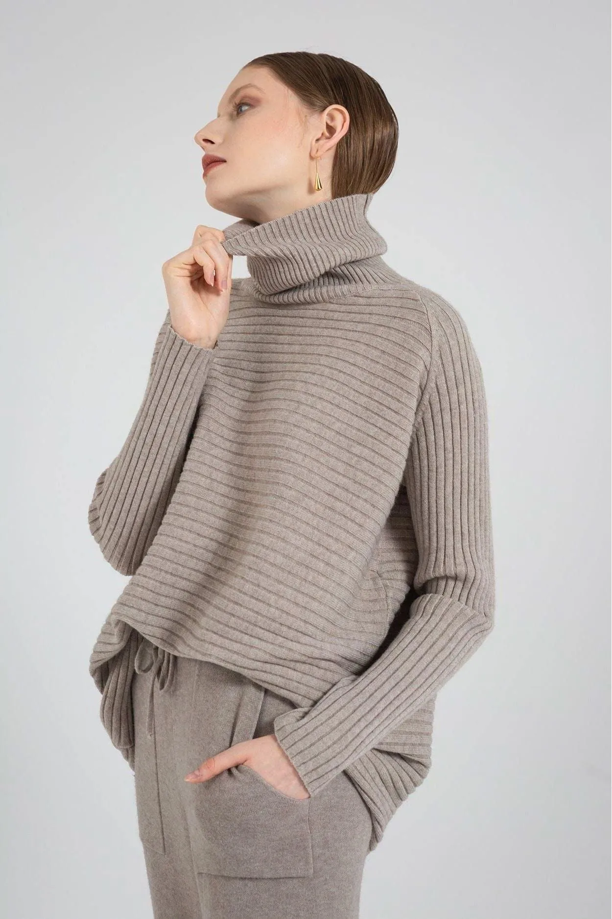 Casual Loose Knitted Turtleneck Sweater