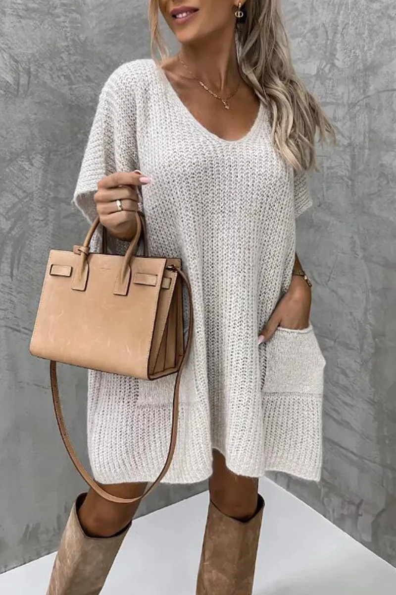 Casual Solid Pocket Sweaters(3 Colors)