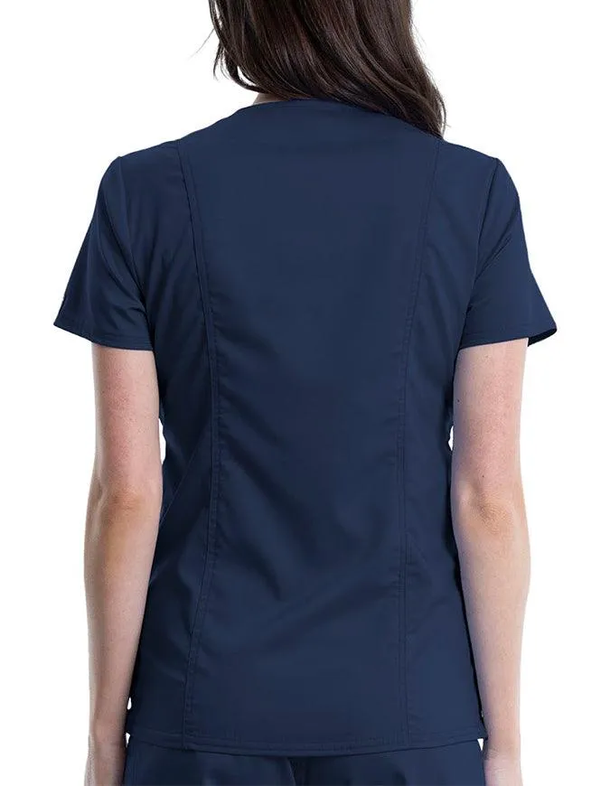 Cherokee Workwear Revolution Women's Maternity Mock Wrap Top