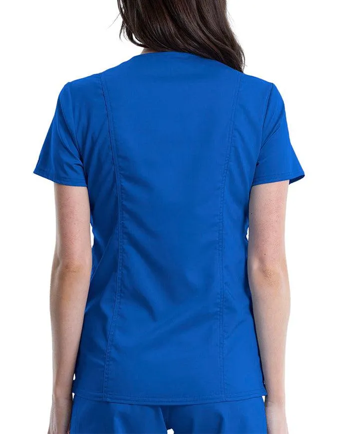 Cherokee Workwear Revolution Women's Maternity Mock Wrap Top