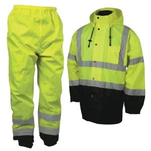 Class 3 Storm Cover Rain Coat - Lime - Small / Medium
