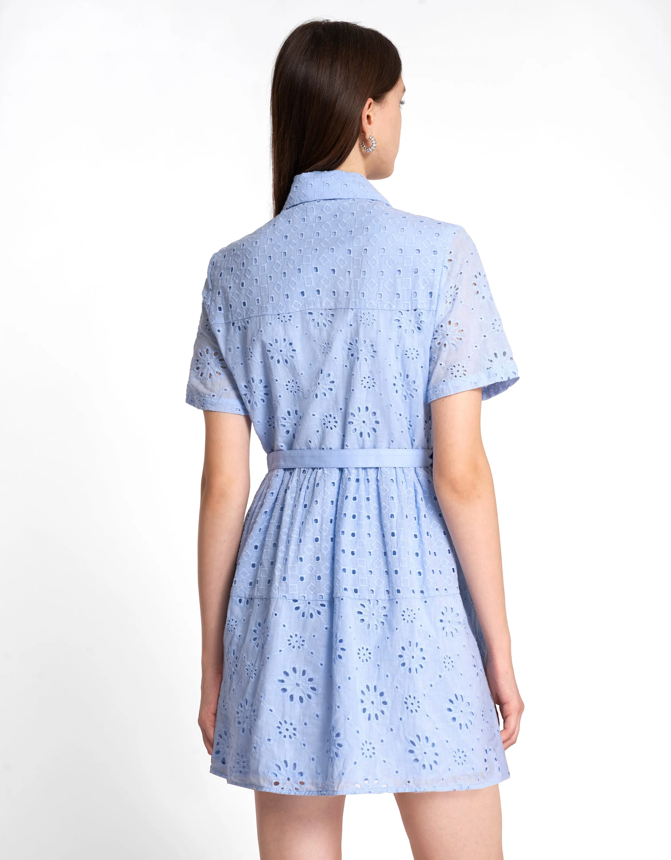 Cutwork Embroidery Belt Dress