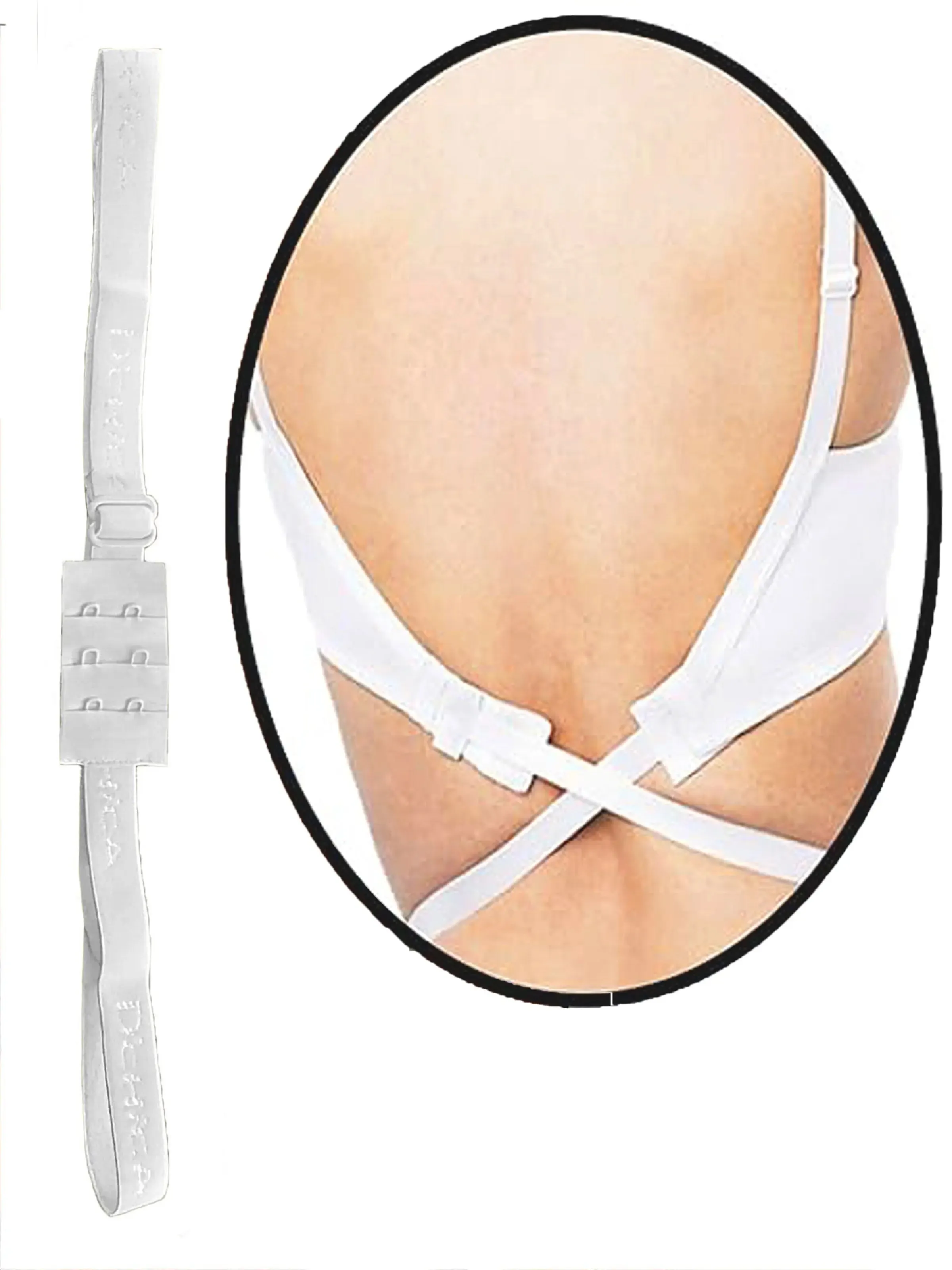 D'chica Cotton Strapless Tube Bra for Women | Bandeau Bra with Removable Pads | White Tube Top with Adjustable Straps & Low Back Bra Converter - Pack of 2