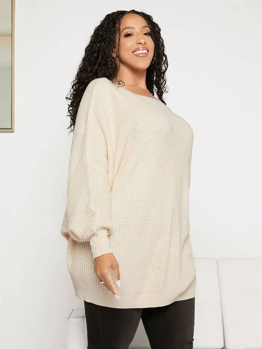 Elegant Casual Batwing Sleeve Sweater