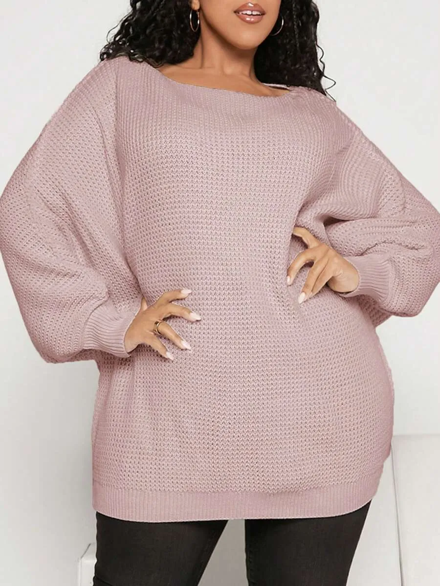 Elegant Casual Batwing Sleeve Sweater