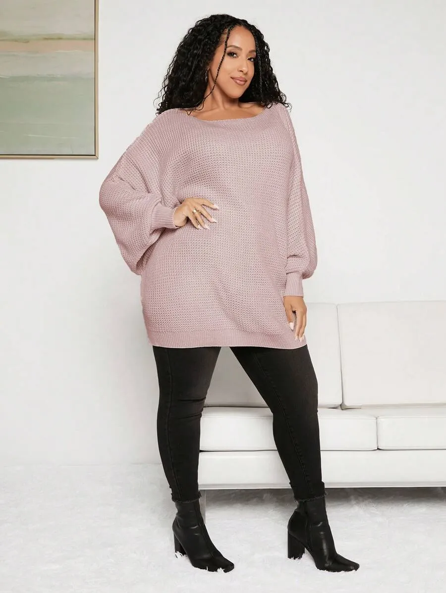 Elegant Casual Batwing Sleeve Sweater