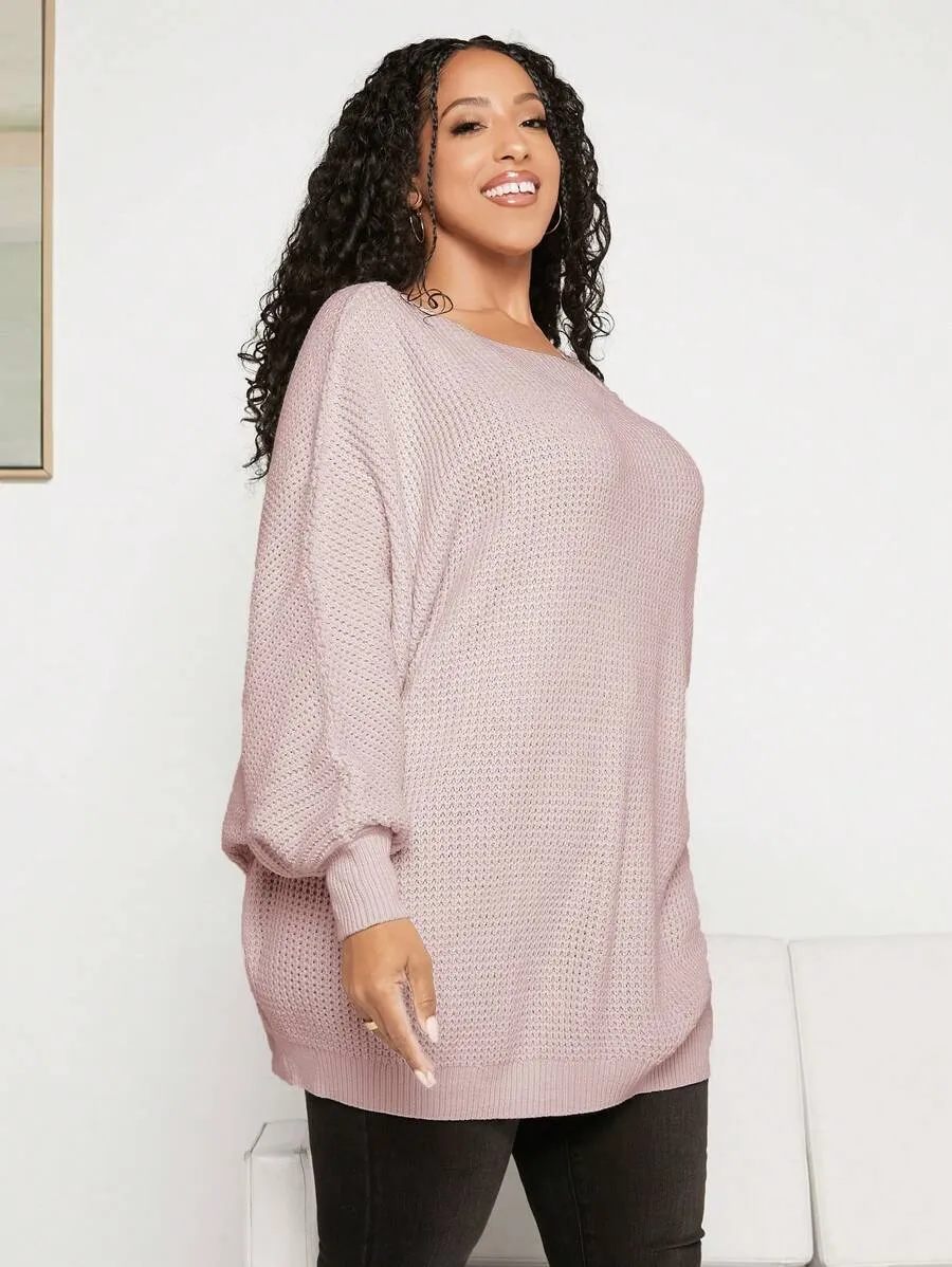 Elegant Casual Batwing Sleeve Sweater