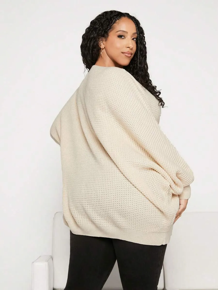 Elegant Casual Batwing Sleeve Sweater