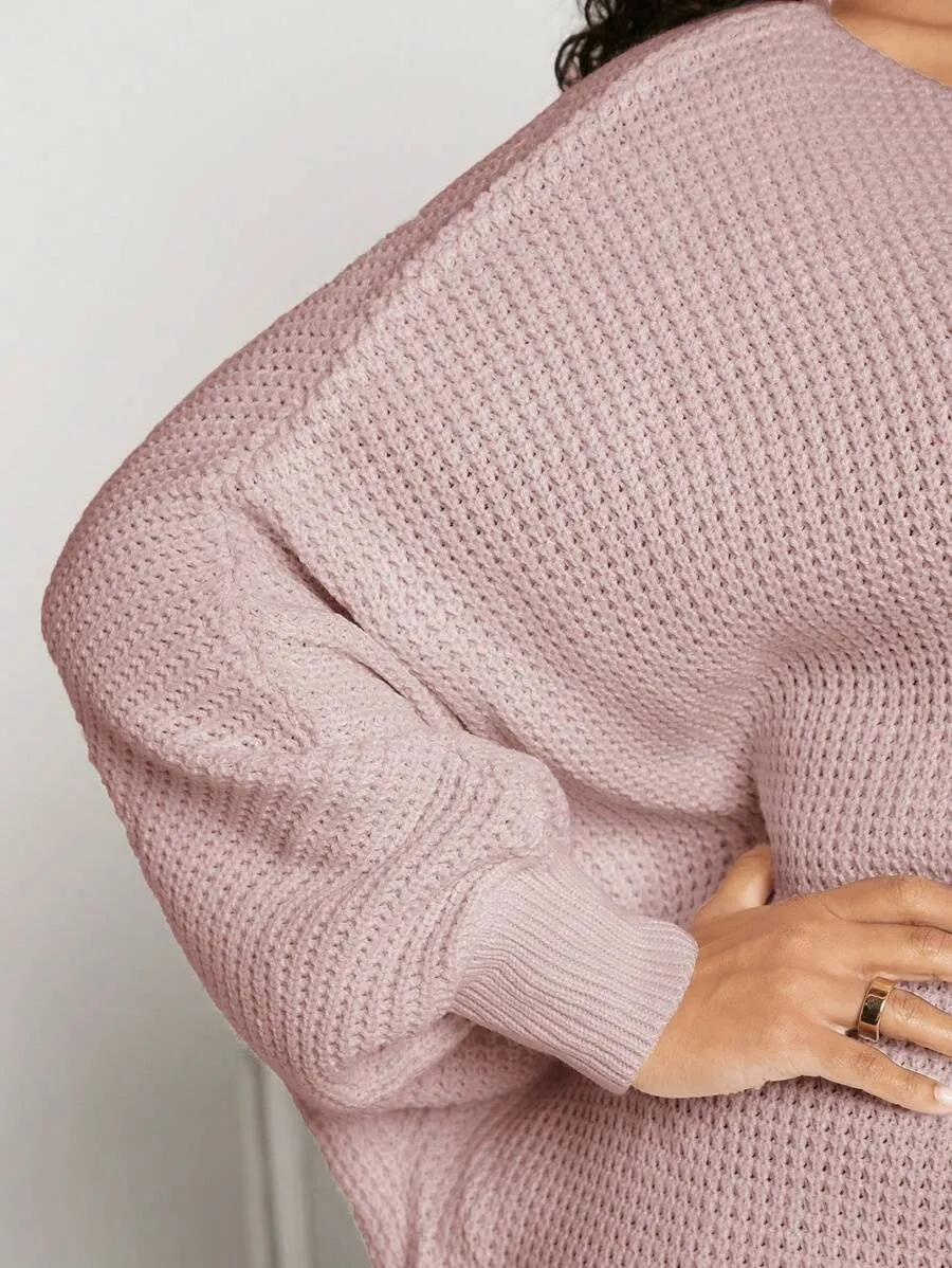 Elegant Casual Batwing Sleeve Sweater