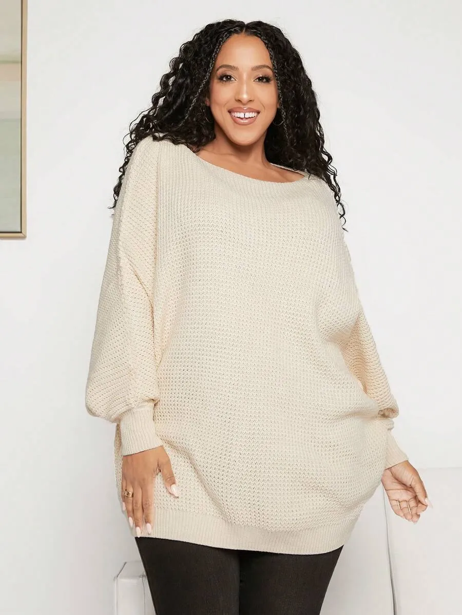 Elegant Casual Batwing Sleeve Sweater