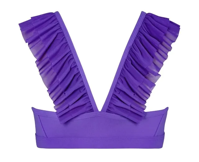 Energetiks Child Ruffle Mesh Bra Top ICC38M