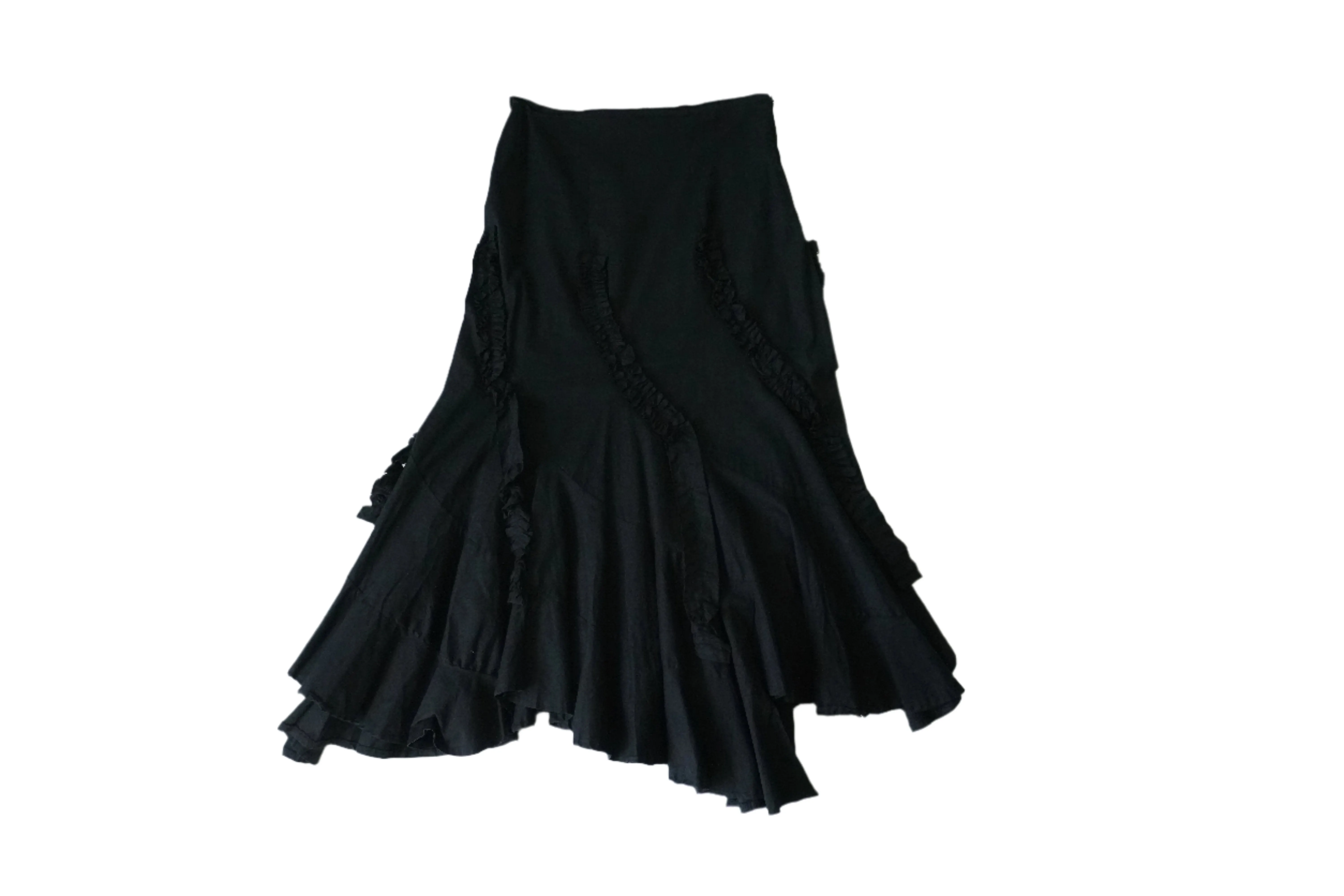 French Asymmetric Maxi Skirt (L)
