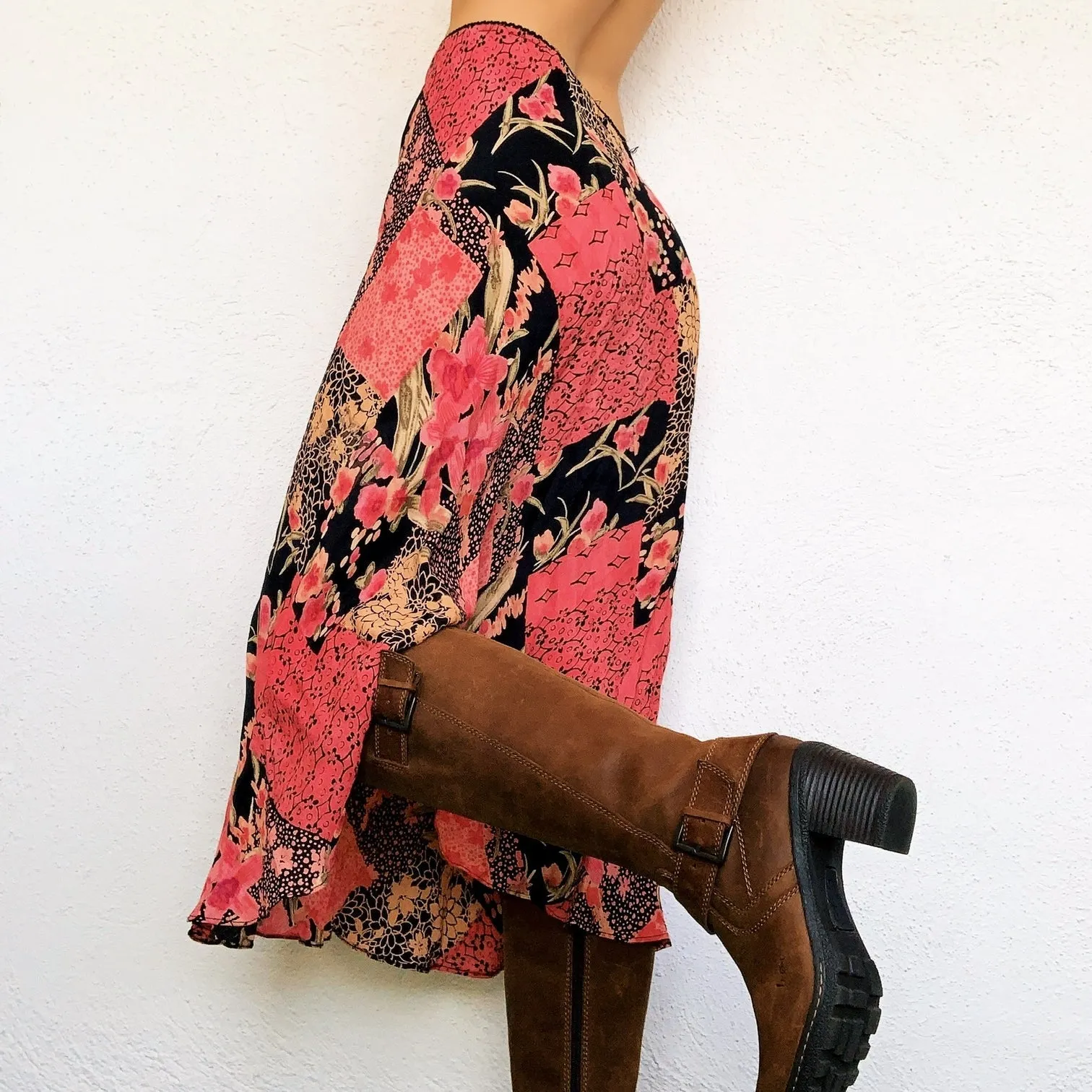 Funky Floral Midi Skirt