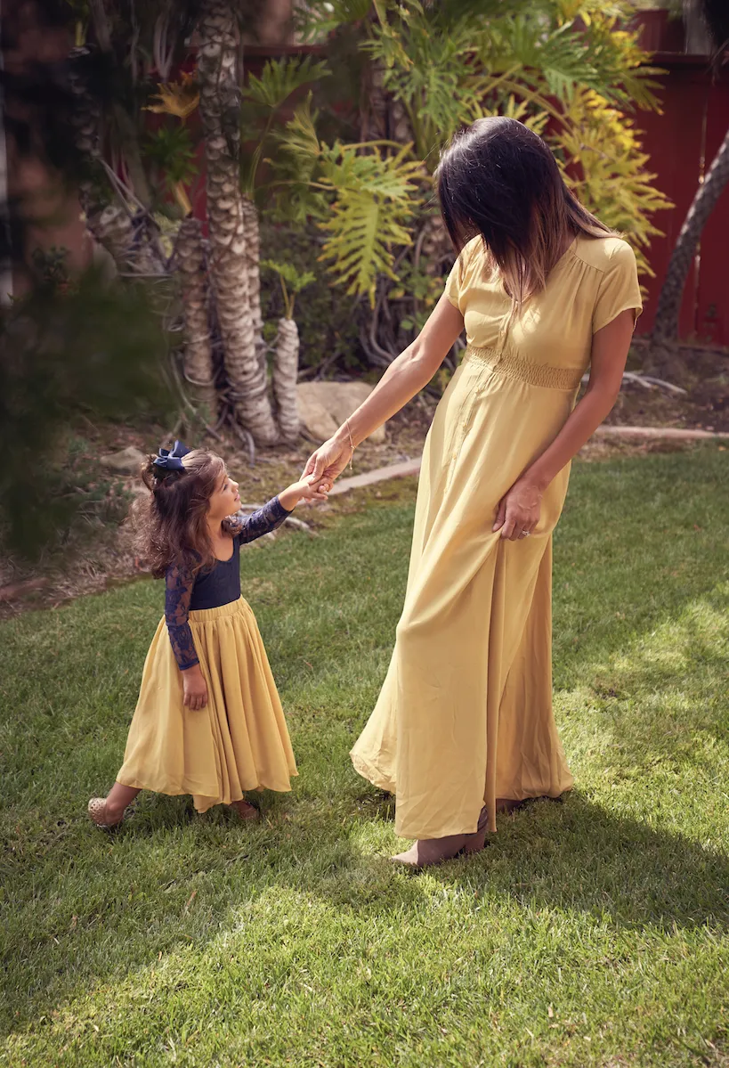 Geneva Waist Smoking Band Maxi Dress - Mustard Yellow (Nursing-friendly and maternity-friendly)