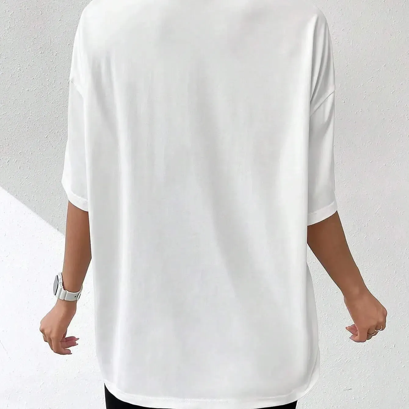 Graphic & Letter Print Crew Neck T Shirt Women Cotton Plus Size Casual Soft Short Sleeve Top