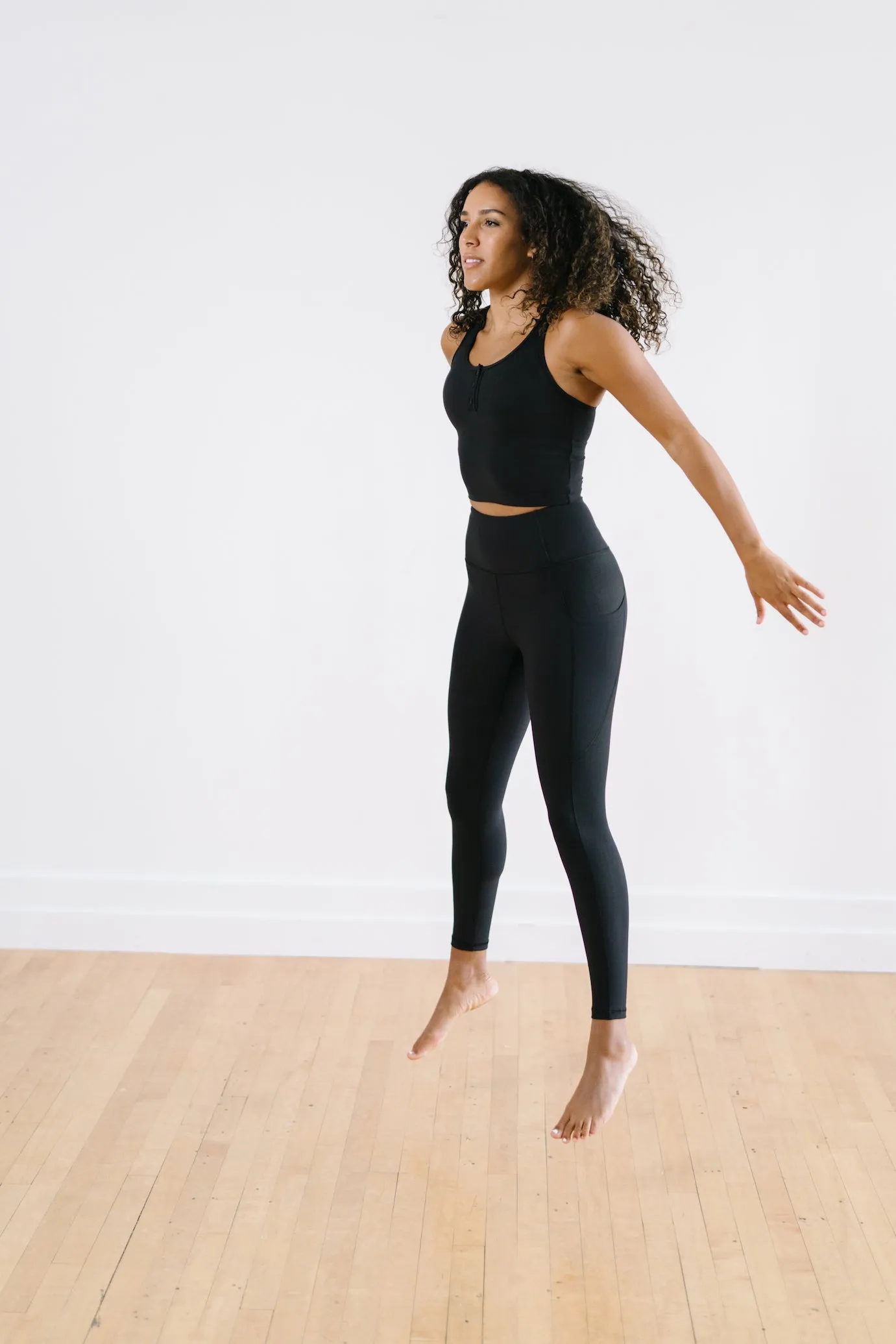 Inspire Leggings - Black Ribbed