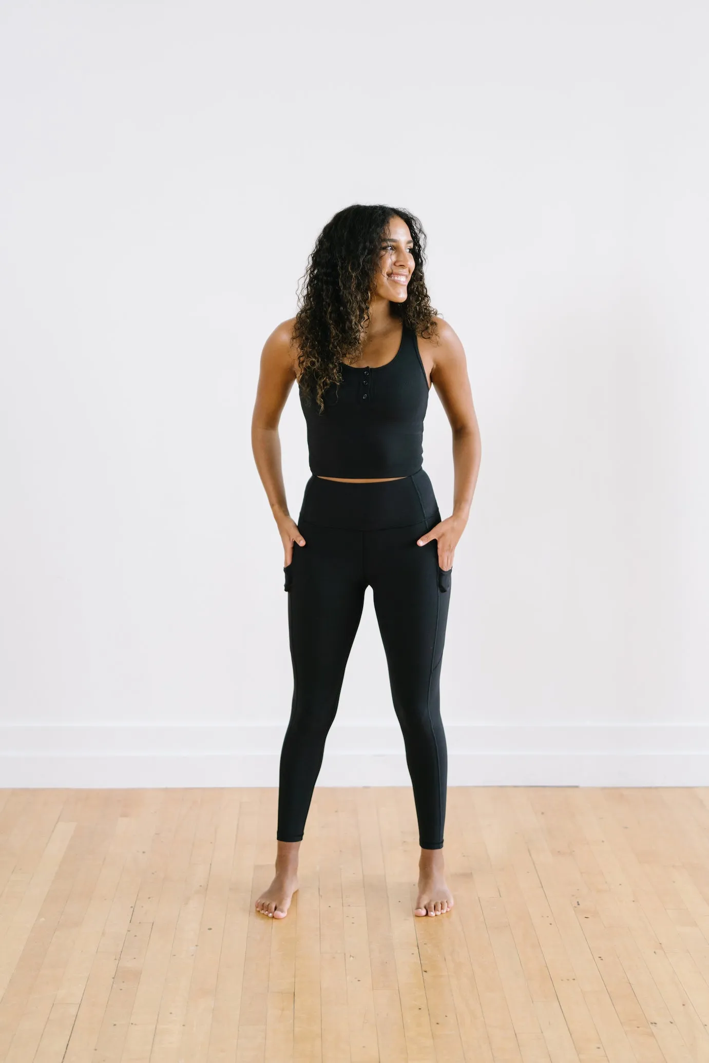 Inspire Leggings - Black Ribbed