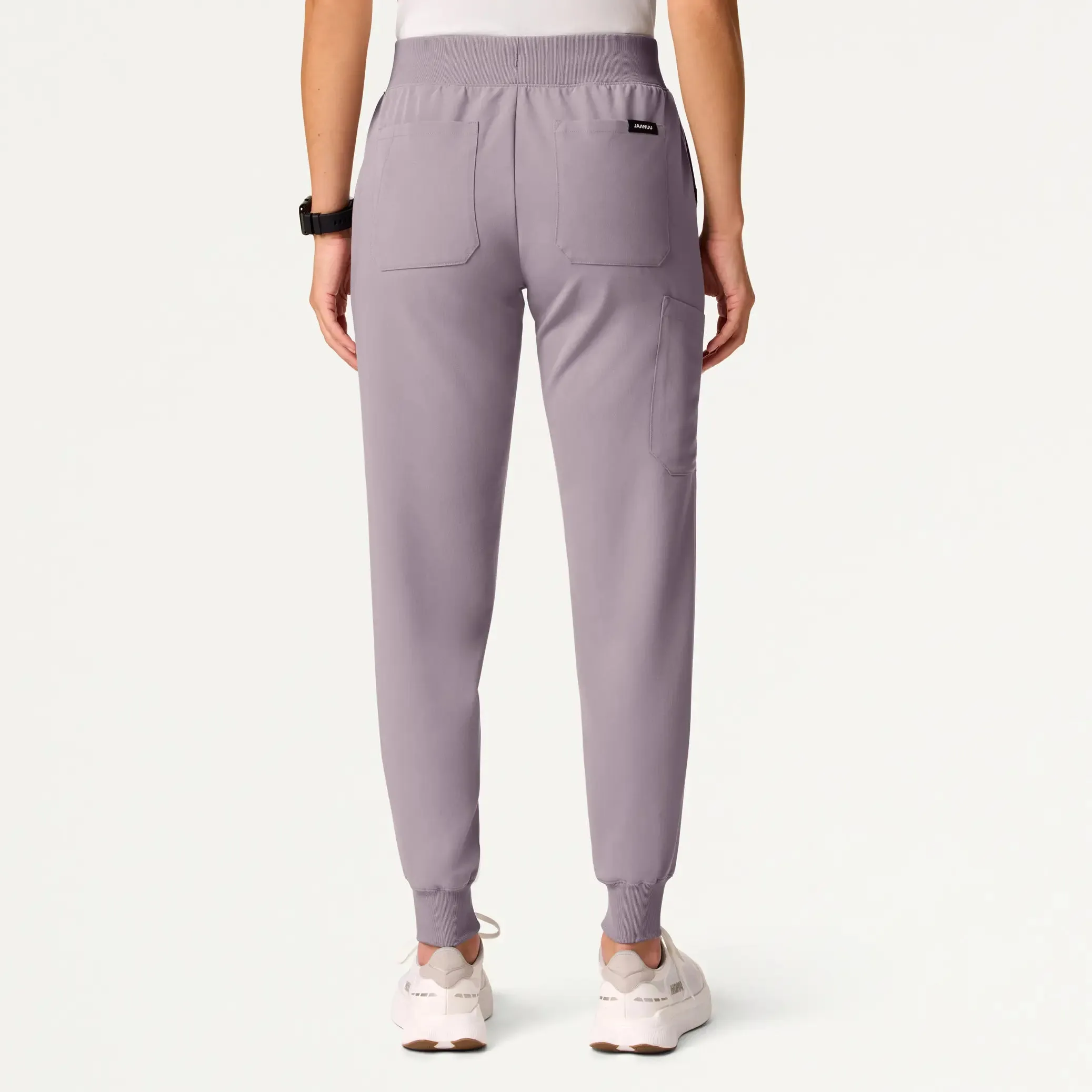 Jaanuu Women's Silex Slim Knit-Waist Scrub Jogger - Chrome