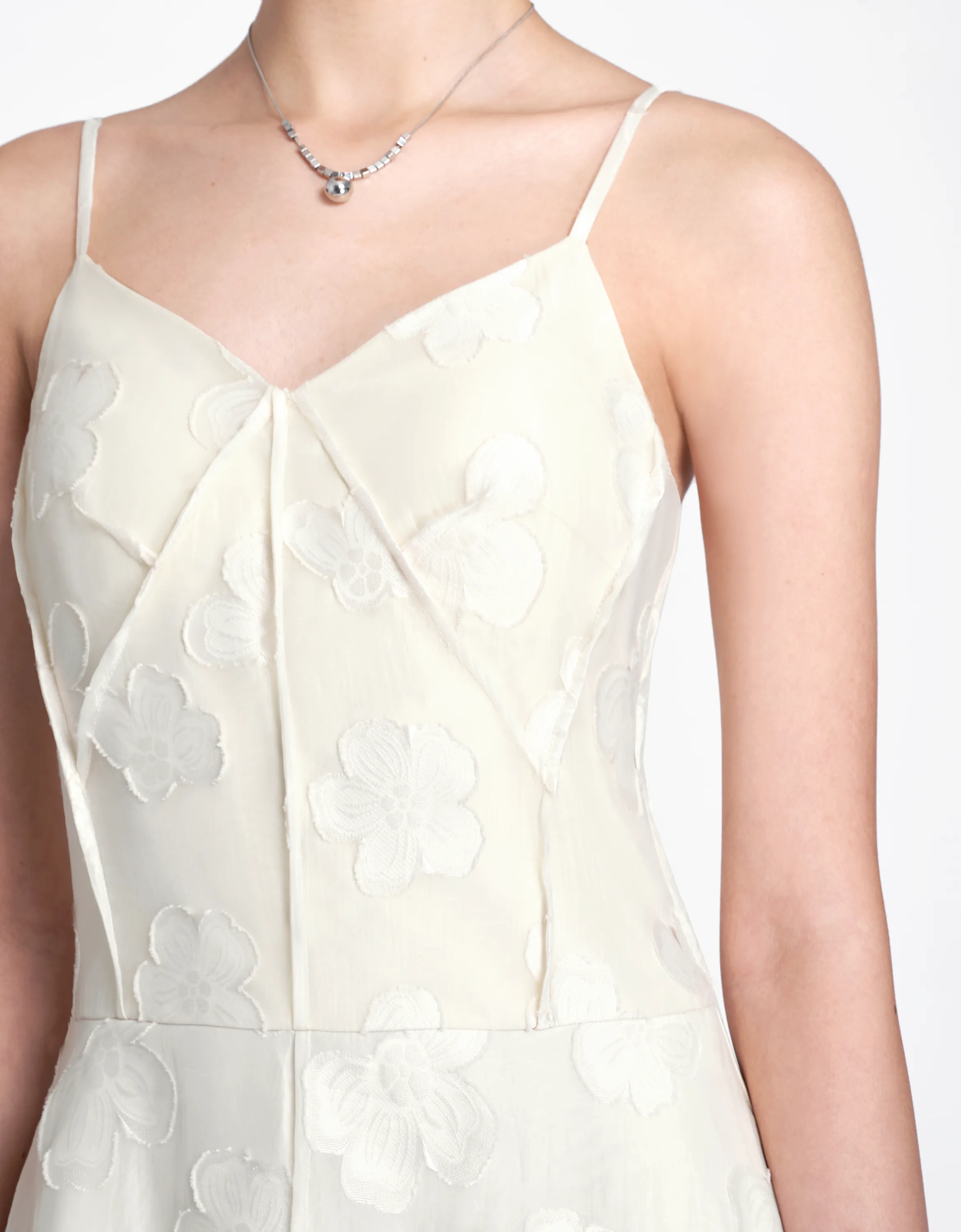 Jacquard Strap Maxi Dress