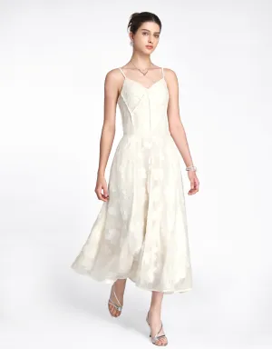 Jacquard Strap Maxi Dress