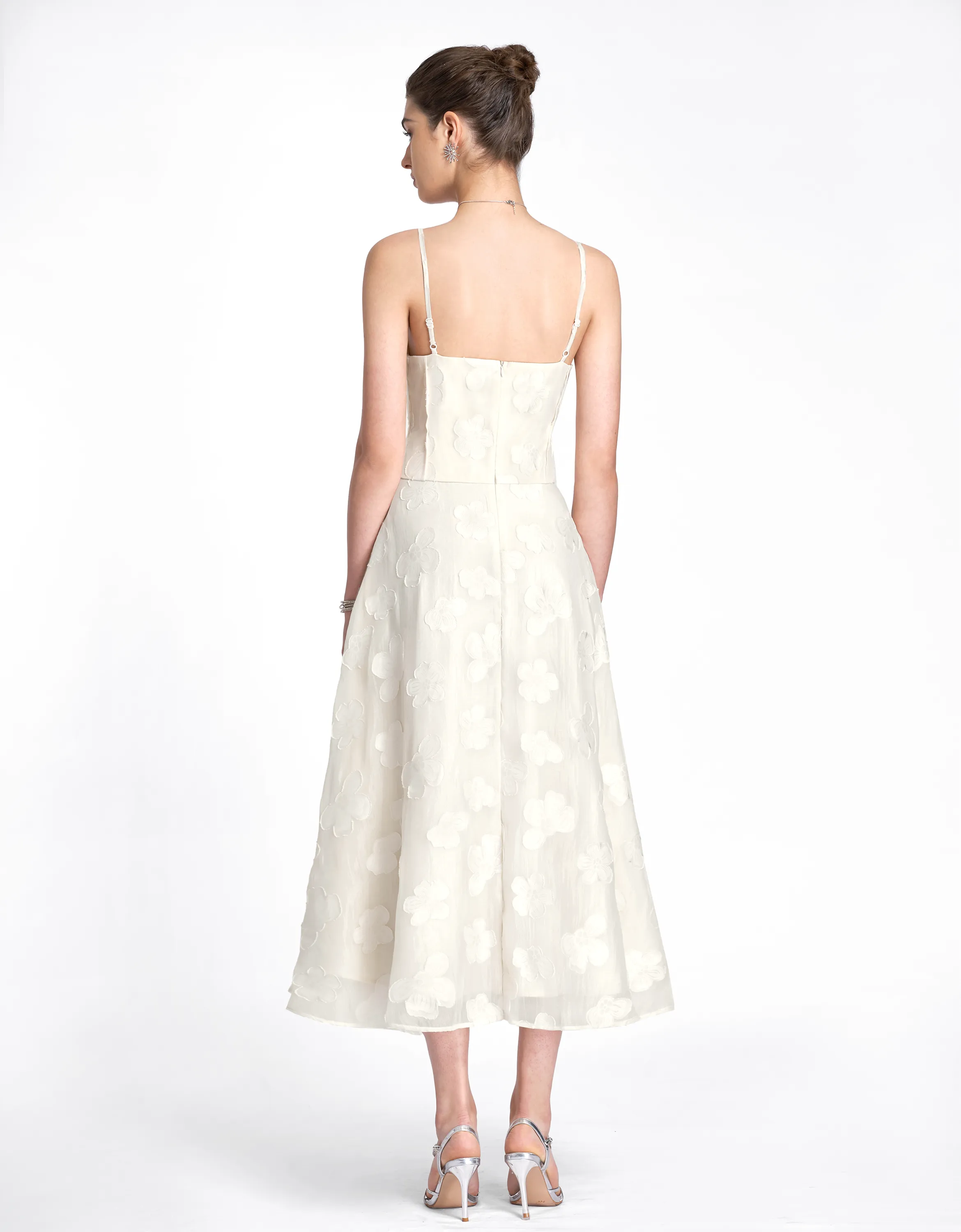 Jacquard Strap Maxi Dress